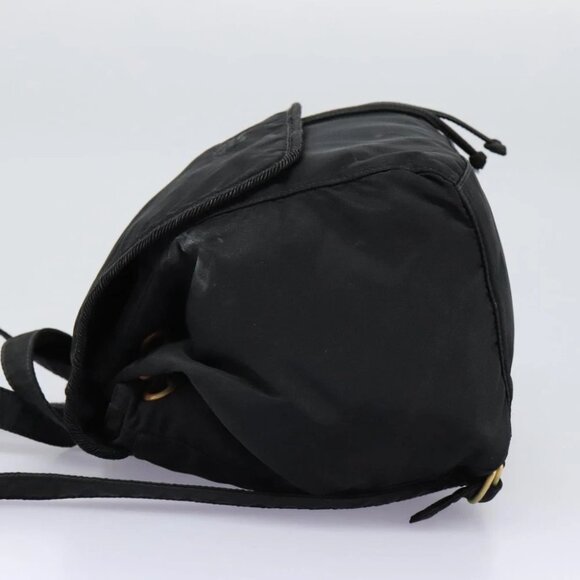 PRADA Backpack Nylon Black Gold Auth bs22978 - Picture 4 of 14